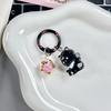 Resin Sweet Keyring Cartoon Design Korean Keychain Lovely Cat Keychain  Phone Chain