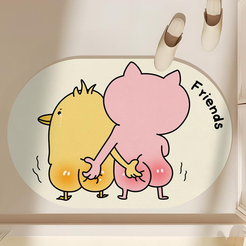 

Бытовой диатомовый грязевой коврик для унитаза, впитывающий мягкий коврик для душа, быстросохнущий коврик для ног в ванной 40 * 60cm