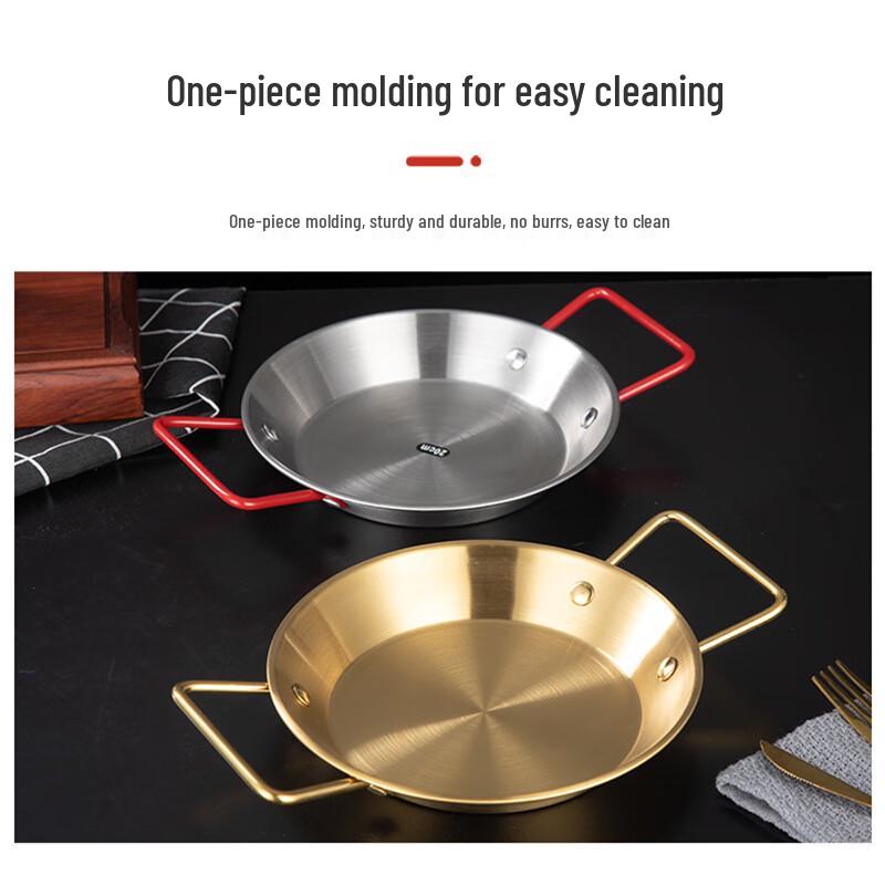 Korean Style 201 Stainless Steel Round Serving Plate
