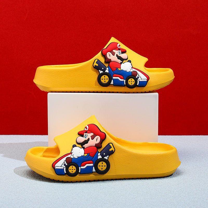 Stilvolle Mario-Themen-Kinderslipper für Jungen mit rutschfestem, weichem Sohlendesign in verschiedenen Farben
