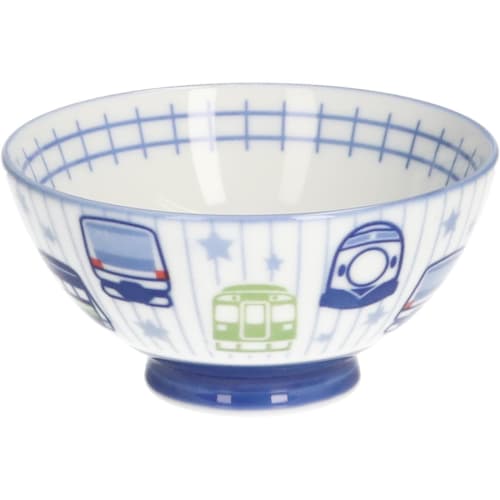 Mino Ware Children's Bowl, Approx. 11cm, Dishwasher and Microwave Safe, Train Design, Made in Japan, 133-62101