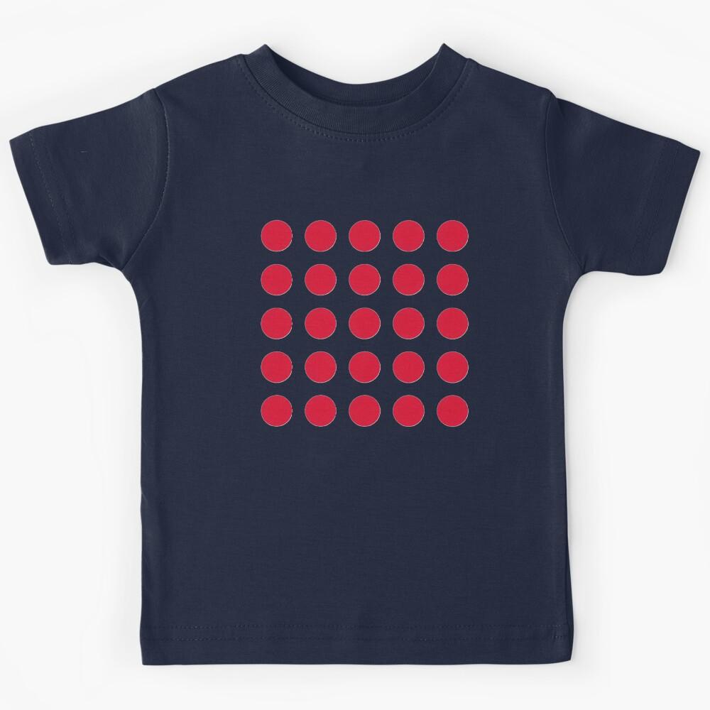RED Symmetrical POLKA DOTS (Transparent) Kids T-Shirt 150