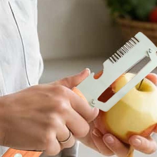 Vegetable Peeler with Ergonomic Handle 2-in-1 Fruit Peeler And Bottle Opener Wide Curved Blade Kitchen Peeling Tool for Potatoes Apples Citrus
