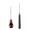 1/2PCS Thin Handle Gourd Wood Shank Cone Straight Tapered Wood Drill Round Solid Tool DIY Leather Craft Needle Tools Kit