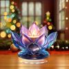 1PCS 2D Acrylic Lotus Flower Shaped Desktop Ornament Study Office Decoration Assembly Props
