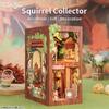 Miniature Dollhouse Squirrel Collector Wood Kit by CuteBee