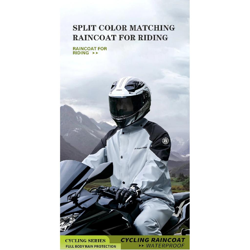 Motorcycle Raincoat Suit Men Outdoor Waterproof Rainwear Reflective Riding Raincoat Raincoat Set Specially Designed for Cycling