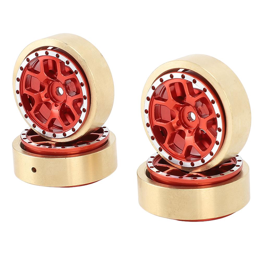 4pcs Aluminum Alloy Wheel Hub Copper Counterweight RC Wheel Hub Internal Weight Assembly for HOBBYPL
