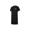 PUMA Embroidered Logo Cartoon Straight Cut Printed Short Sleeve Dress Women dresses Black 533105-01