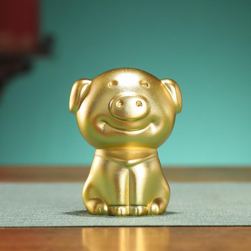 Brass Chinese Zodiac Figurines Gift Set: Rat, Ox, Tiger, Rabbit, Dragon, Snake, Horse, Sheep, Monkey, Rooster, Dog, Pig