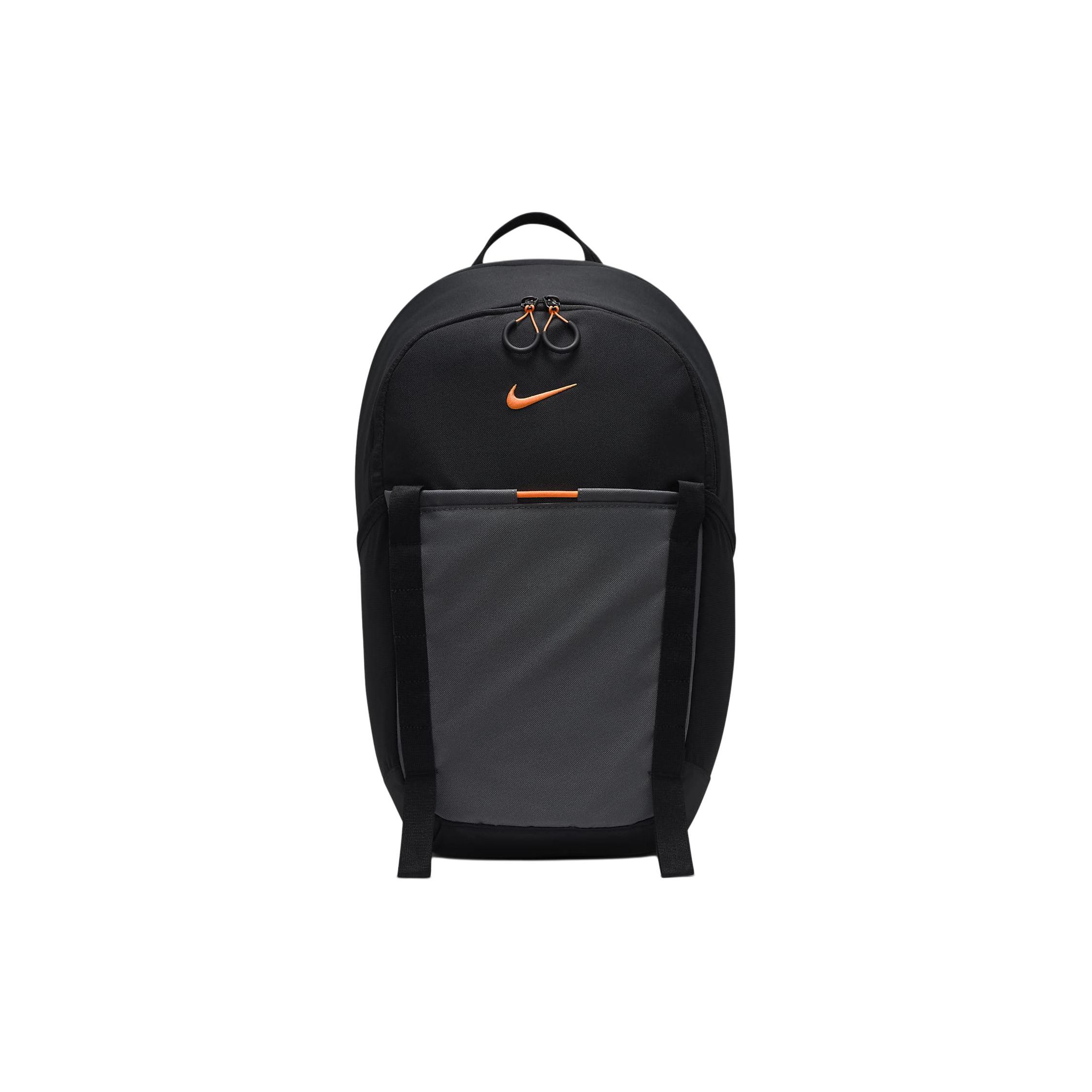 Nike Hike Classic Large Capacity Zipper Closure Fabric Backpack Unisex Backpacks Black Coal-Black Dutch-Orange DJ9678011 Black & Coal Black & Dutch Orange