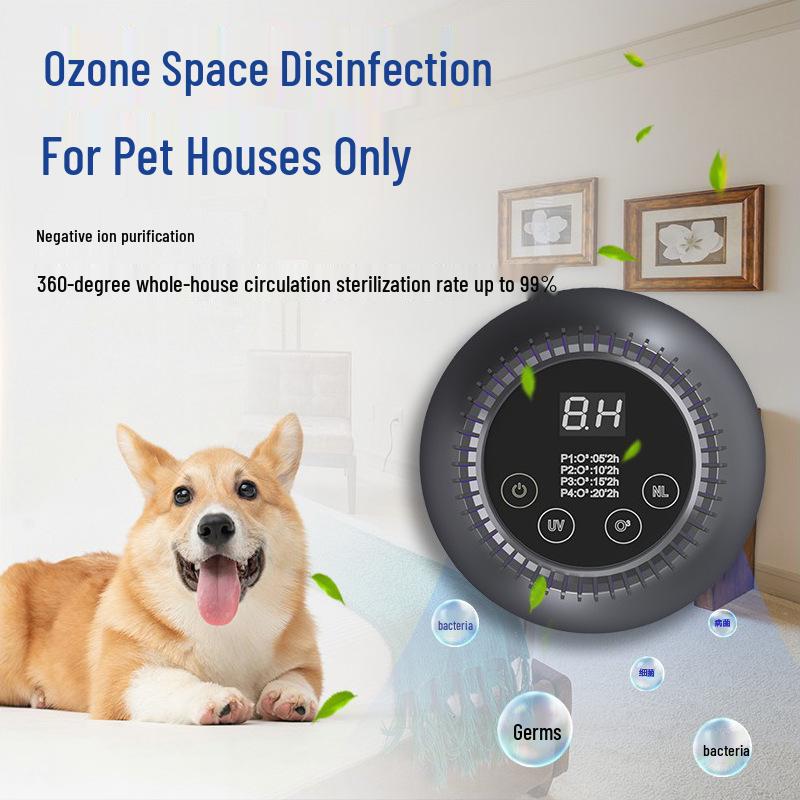 Home Pet Air Purifier & Deodorizer: Sterilizes, Removes Formaldehyde, Emits Ozone & Negative Ions for Bedrooms