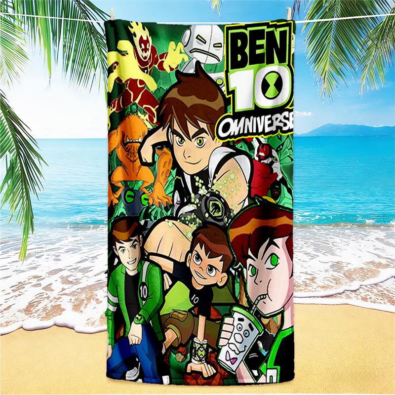 1pc Ben Alien Force Beach Towel,quick Drying Absorbent Beach Towel,outdoor Sports Swimming Beach towel,Soft and Comfortable Y73062