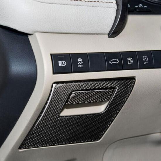 Box Handle Panel Co-Pilot Storage Real Carbon Fiber For Toyota Camry 2018-