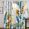 2pcs Nordic Modern Simple Green Palm Leaves Digital Printed Curtain Living Room Curtains Grommet Top Curtains Living Room Office