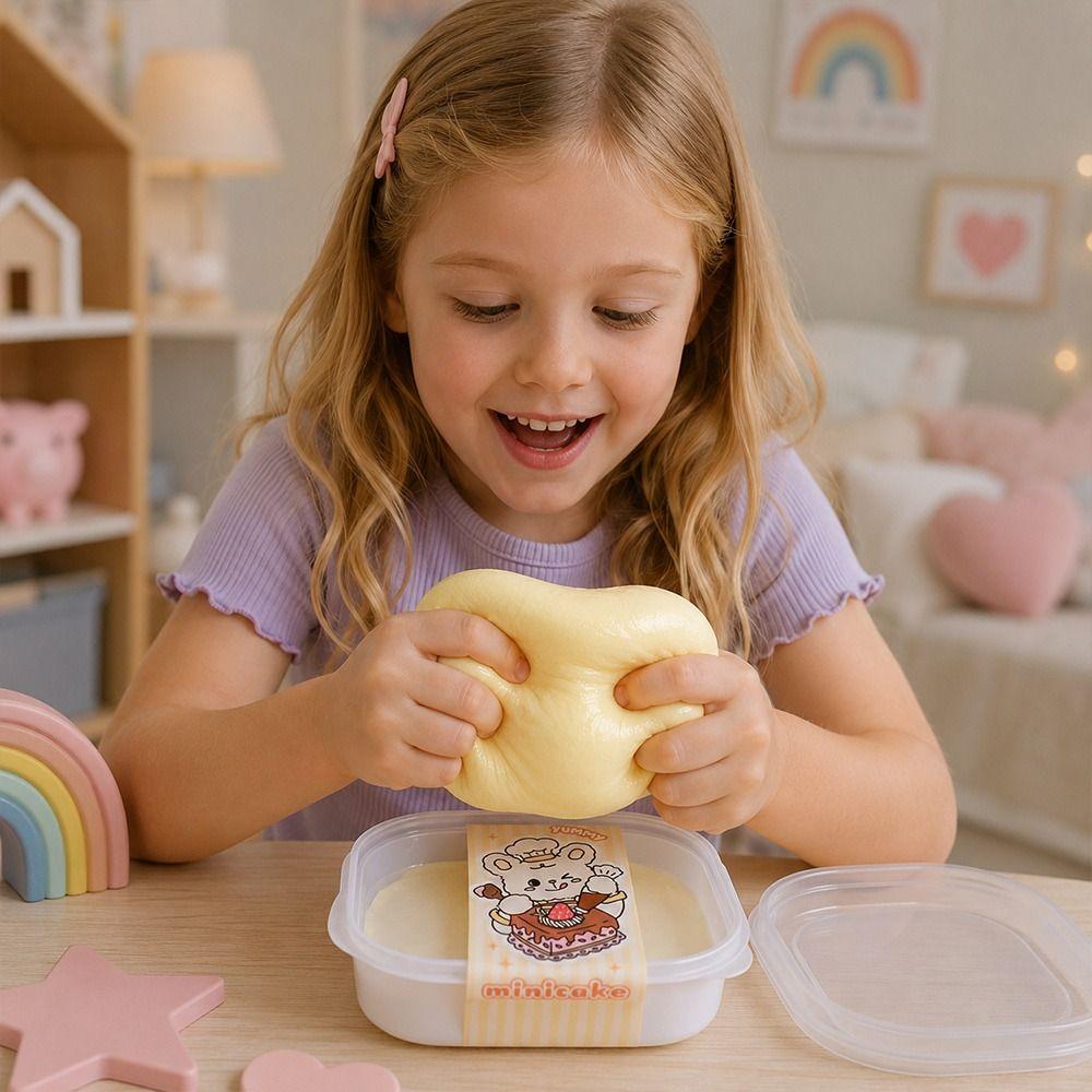 Kneading Design Simulation Cake Box PU Ball Material Squishy Sensory Toy  Office Desk