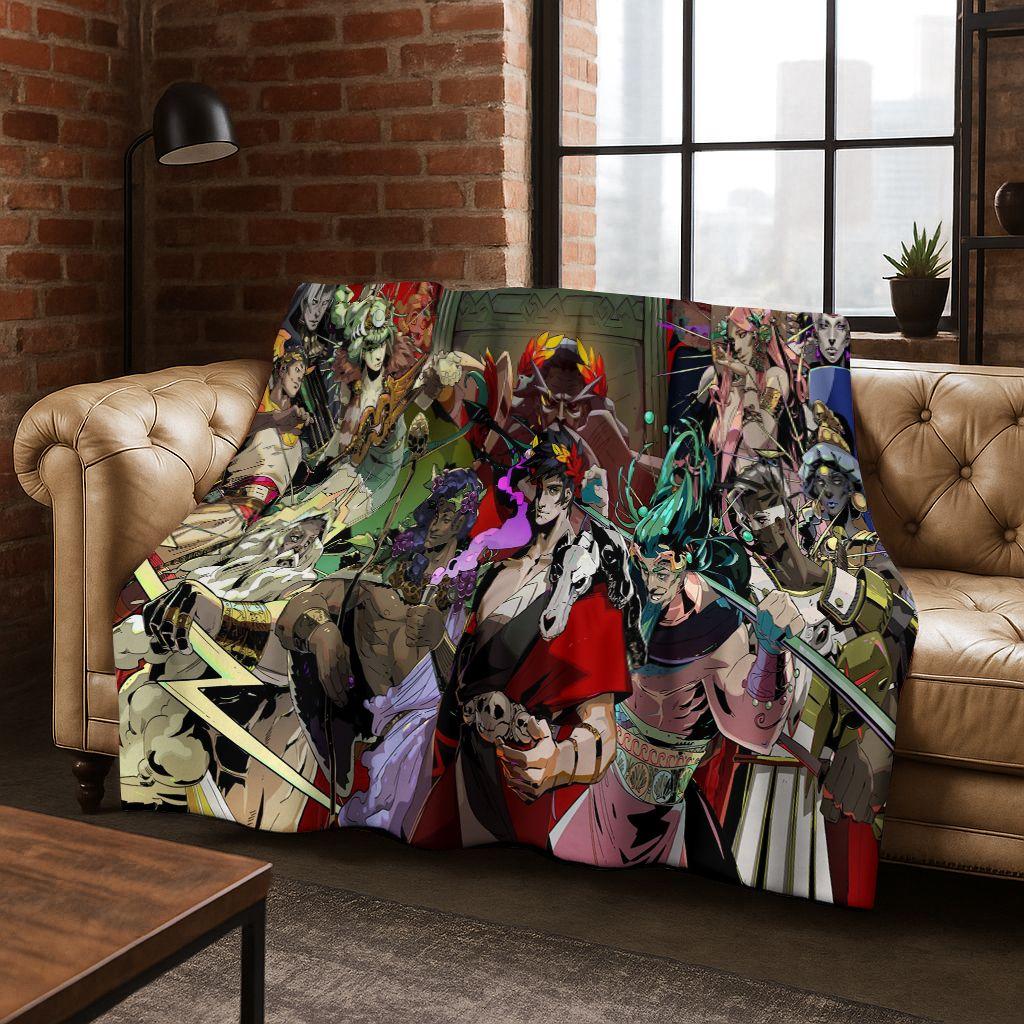 3D Classics Game Hades Cartoon Flannel Blanket,Cozy Soft Throw Blanket for Home Bedroom Bed Sofa Picnic Cover Picnic Gift Kids