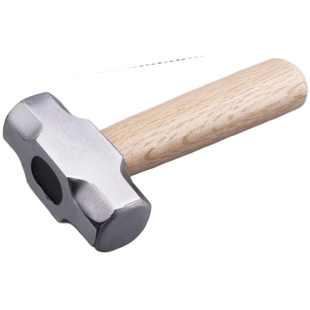 1PCS Multi Purpose Hammer Carbon Steel Head Rubber Smashing Walnut Round Head Wooden Handle Hammer Hand Tool