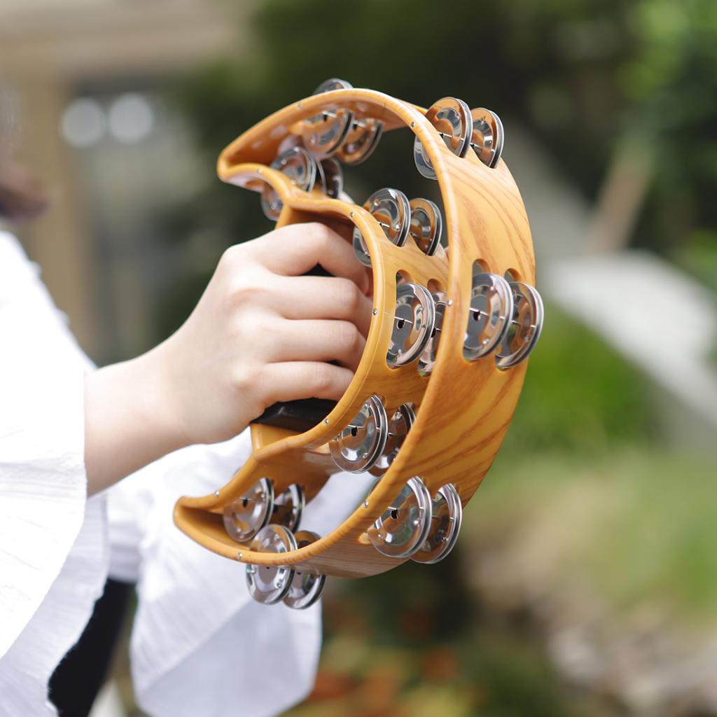 Pro Half Moon Tambourine Double Cutaway Double Cutaway Tambourine With 