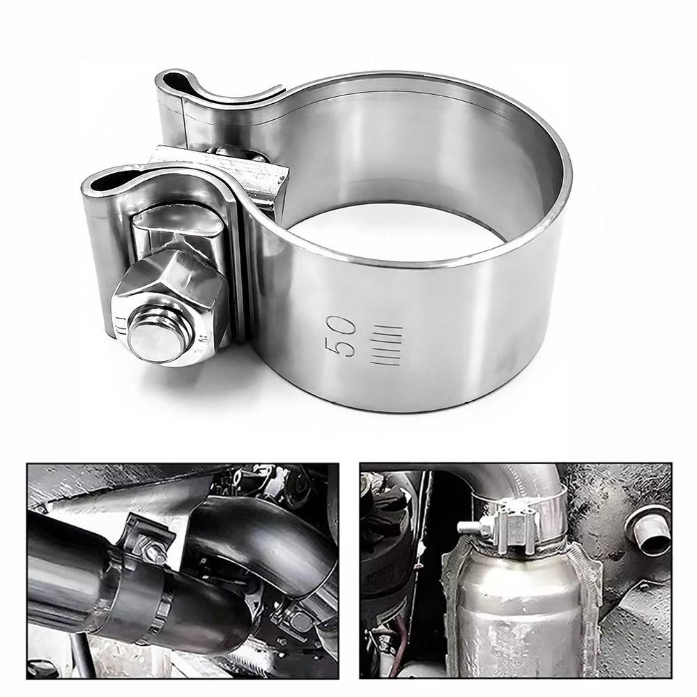 Universal Pipe Connection Hoop 40-76mm Steel Pipe Clamp Strong Hose Clamp