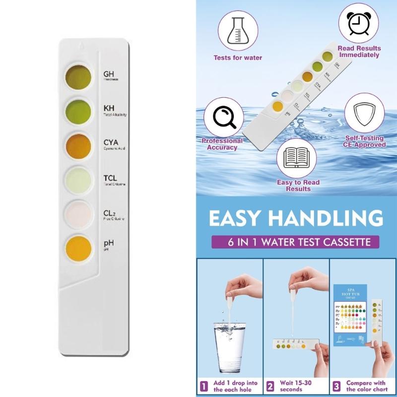Multiple Parameter Water Testing Strips for Accurate Cyanuric Acid, and Chlorine Detection Comprehensive Quality Check