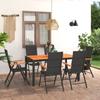 Día Y Noche - Día Y Noche Garden Dining Set 7 Pieces Black and Brown