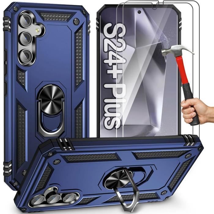 Coque - Samsung - Galaxy S24 Plus - Renforcée - Support 360° - 2 Verres Trempés