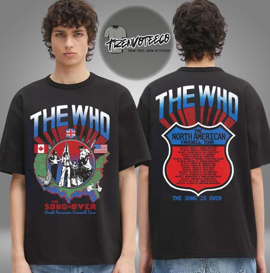The Who The Song Is Over North America Highway Dateback Two Sided Unisex T-Shirt Unisex T-Shirt