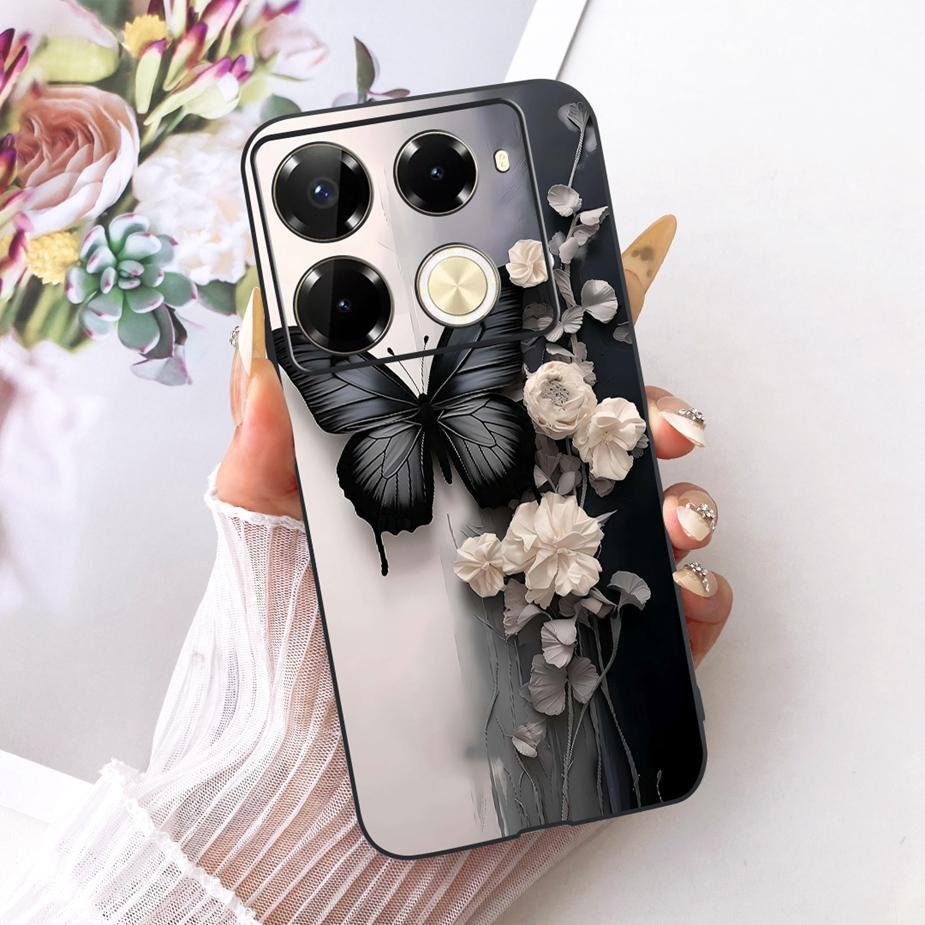 

For Infinix Note 40 40X 5G Case X6852 New Butterfly Painted Cover Soft Silicone Case For Infinix Note 40 Pro Plus Note40 X Shell Infinix Note 40 5G
