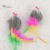Interactive Toy Cats Teaser Feather Mouse Pet Durable Plush Rod with Sucker for Supplies Playing
