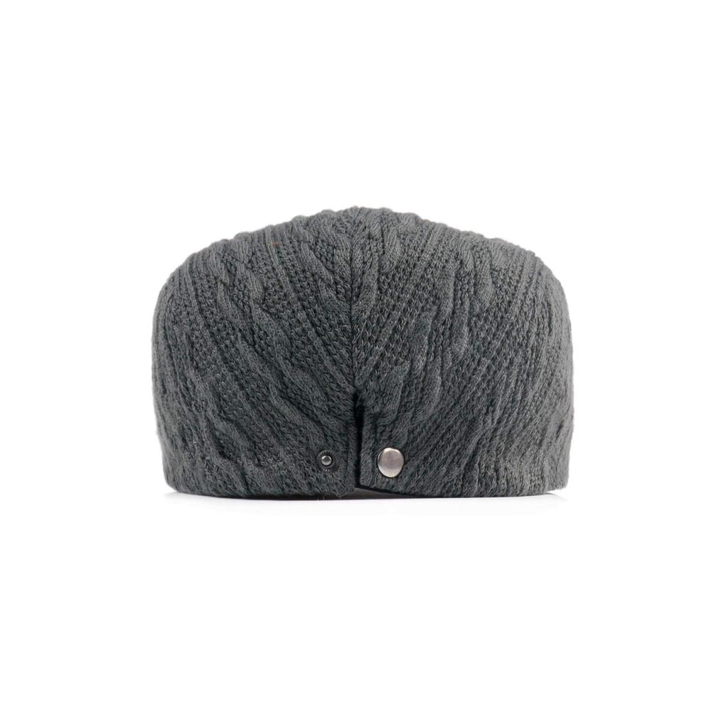 Croogo Newsboy Knit Hunting Basic Cold Weather Beret Cap, Hat, Simple, Style, Women's (Gray)