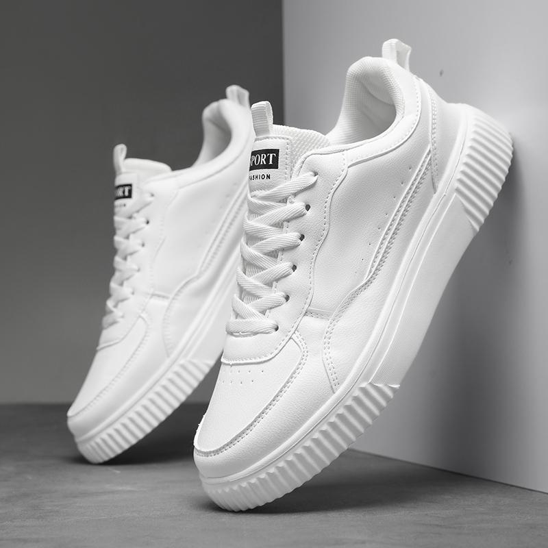 

Autumn new platform-soled couple shoes breathable bread soft-soled skateboard shoes fashion casual shoes versatile trend white shoes 45
