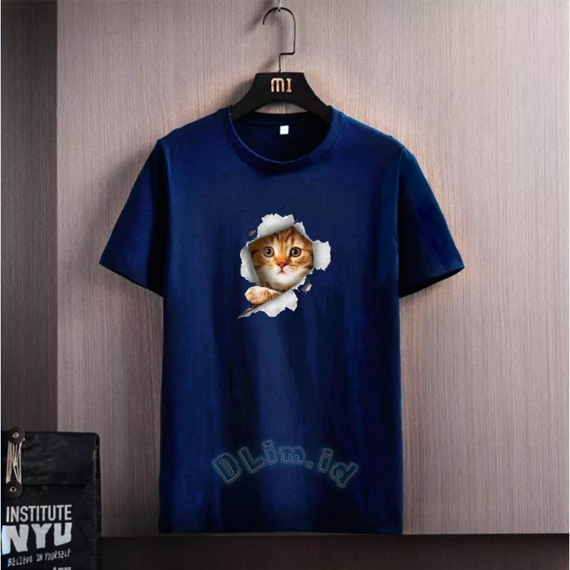 3D Cat T-shirts Cool Men's T-shirts Men's Clothing