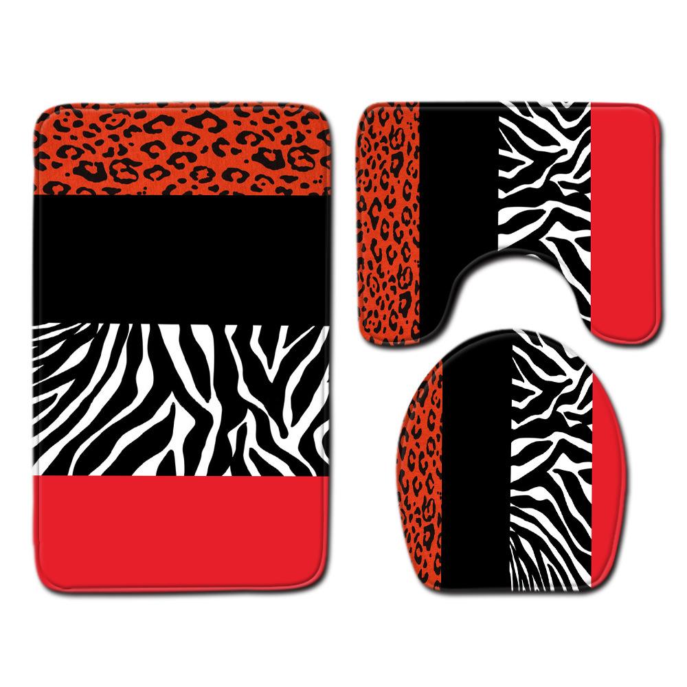 

Креативный стиль Туалетный трехкомпонентный коврик для пола Коврик для двери Ковер для ванной Нескользящий Мягкий коврик для двери Three-piece set 45 * 75cm