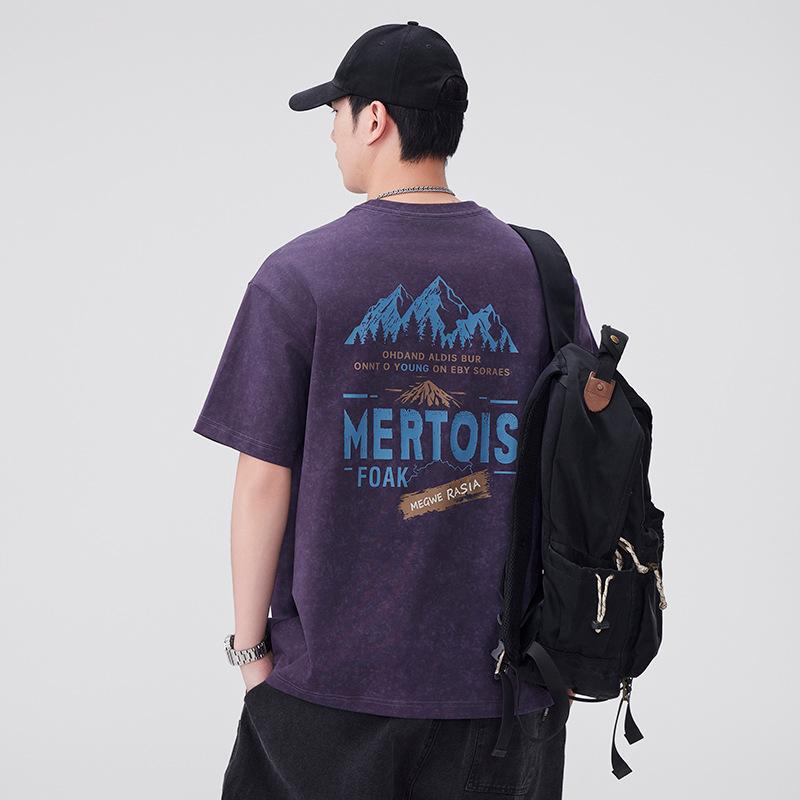 New American Pure Cotton Short-sleeved T-shirt for Men In Summer