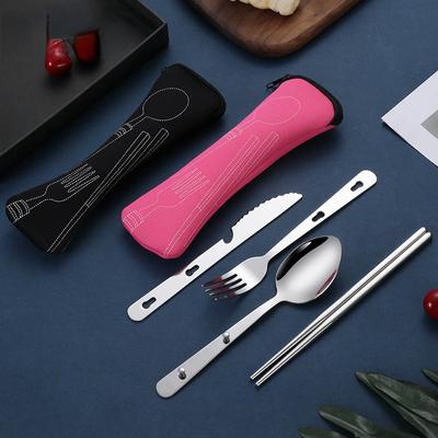 Portable Tableware Bag Box Cutlery Storage Bag Travel Packaging Storage Box Picnic Fork Spoon Knife Pouch Bag With Tableware