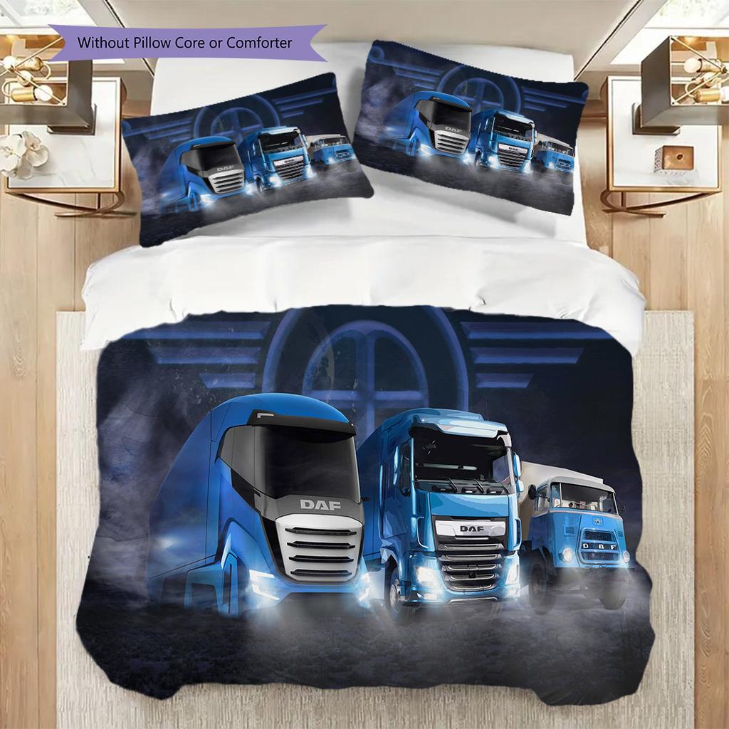 Future Blue Innovation Bedding (1 * duvet cover + 2 * pillowcase, without core) 2D Flat Duvet cover and pillowcase Bedding set Christmas birthday gift