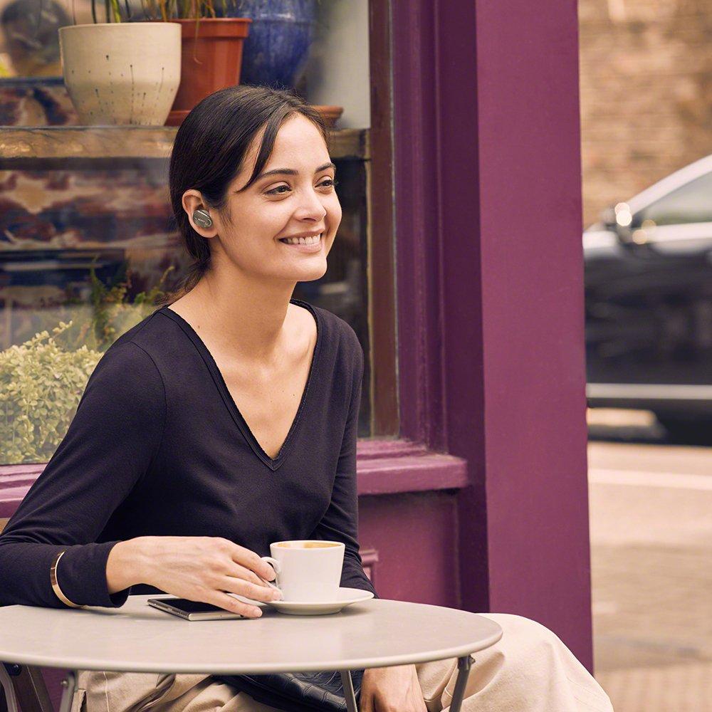 Sony Vollständig kabellose geräuschunterdrückende Ohrhörer, ausgestattet mit Amazon Bluetooth, links und rechts getrennt, mit 2017 360 Reality Audio zertifiziert