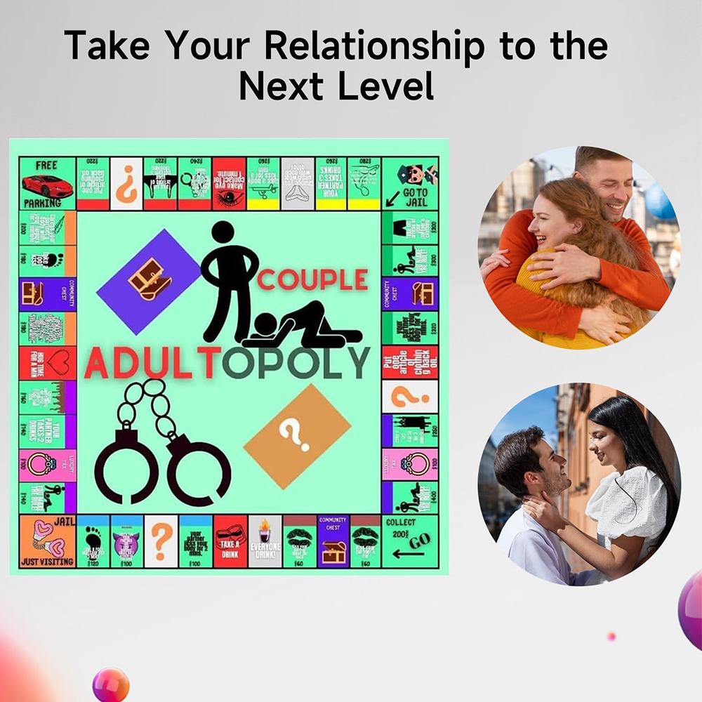 1 Sada Adultopoly Pár Stolní Hra Ložnicové Hry pro Páry Kempování, Cestování