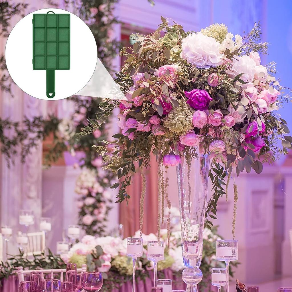 Hahood 2 Pieces Floral Foam Cage with Floral Foam Flower Arrangement Foam Cage with Handle Rectangle Flower Foam Cage Holder for Fresh Flowers, Home