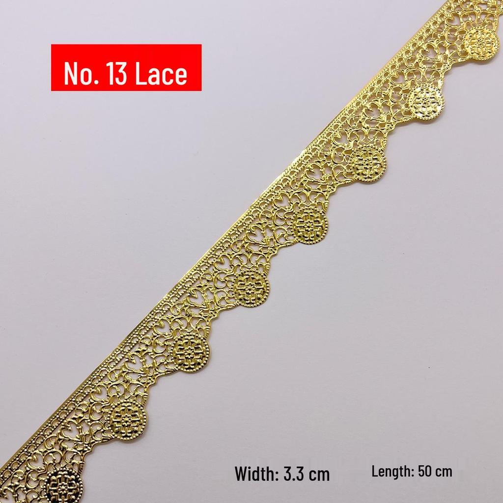 Decorative Wrought Iron Lace Strips In Gold & Silver for Photo Frames