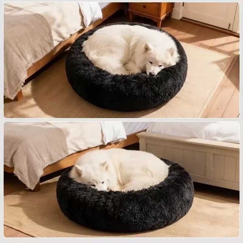 NITILOBY Fluffy Dog Bed Winter Plush Kennel Accessories Pet Products Large Sofa Basket Beds For Dogs