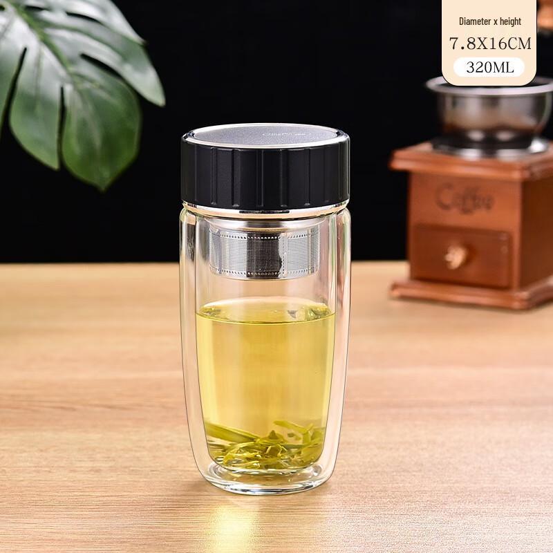 Shangqi Double-Layer Borosilicate Glass Tea Infuser Cup