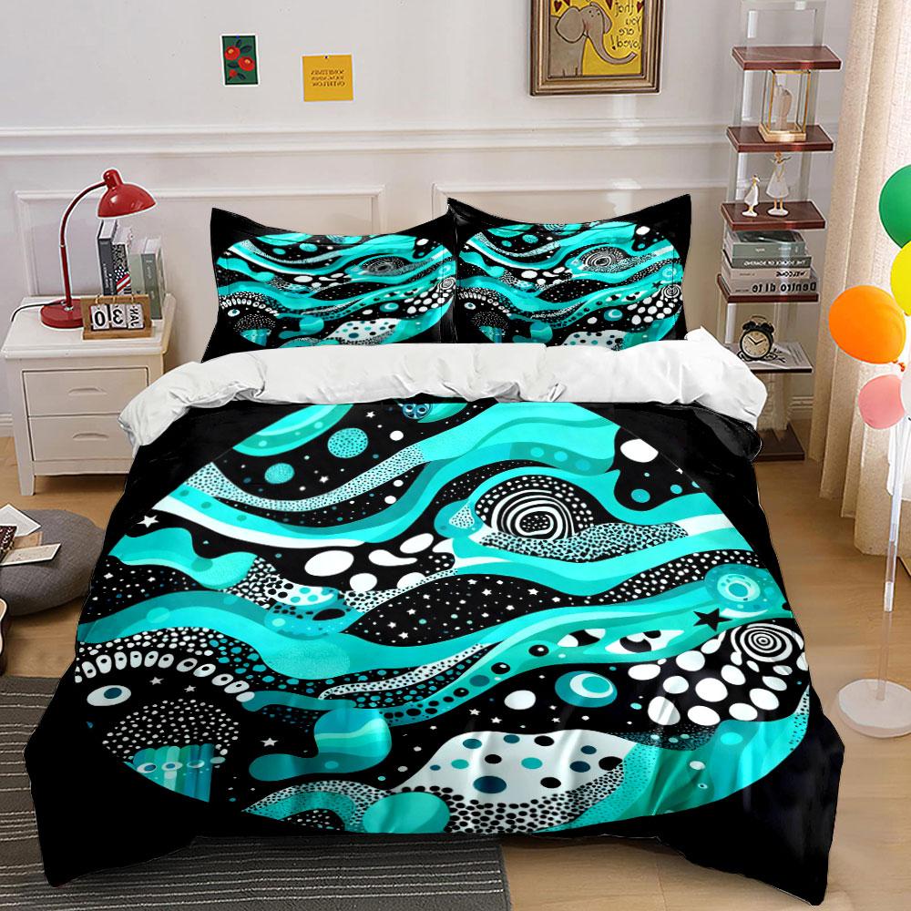Galaxy-Inspired Abstract Home Set Soft Comfortable Duvet Cover Bedding Set Included 1*Duvet Cover & 2*Pillowcases, Gift