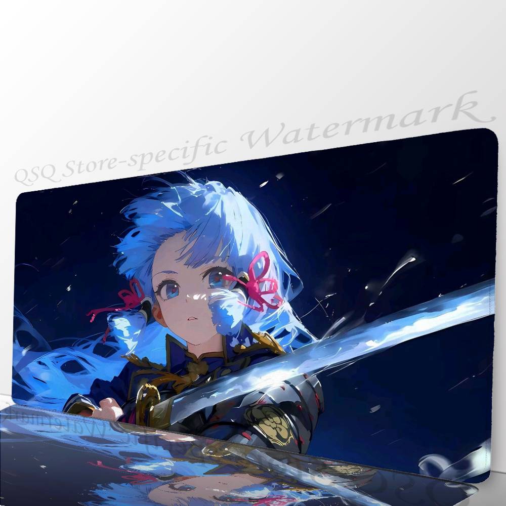 

Камисато Аяка Аниме Игра Genshin Impact Коврик для мыши Коврик для стола С подкладкой Игровые аксессуары Prime Gaming XXL Коврик для клавиатуры LockEdge700x300x2mm