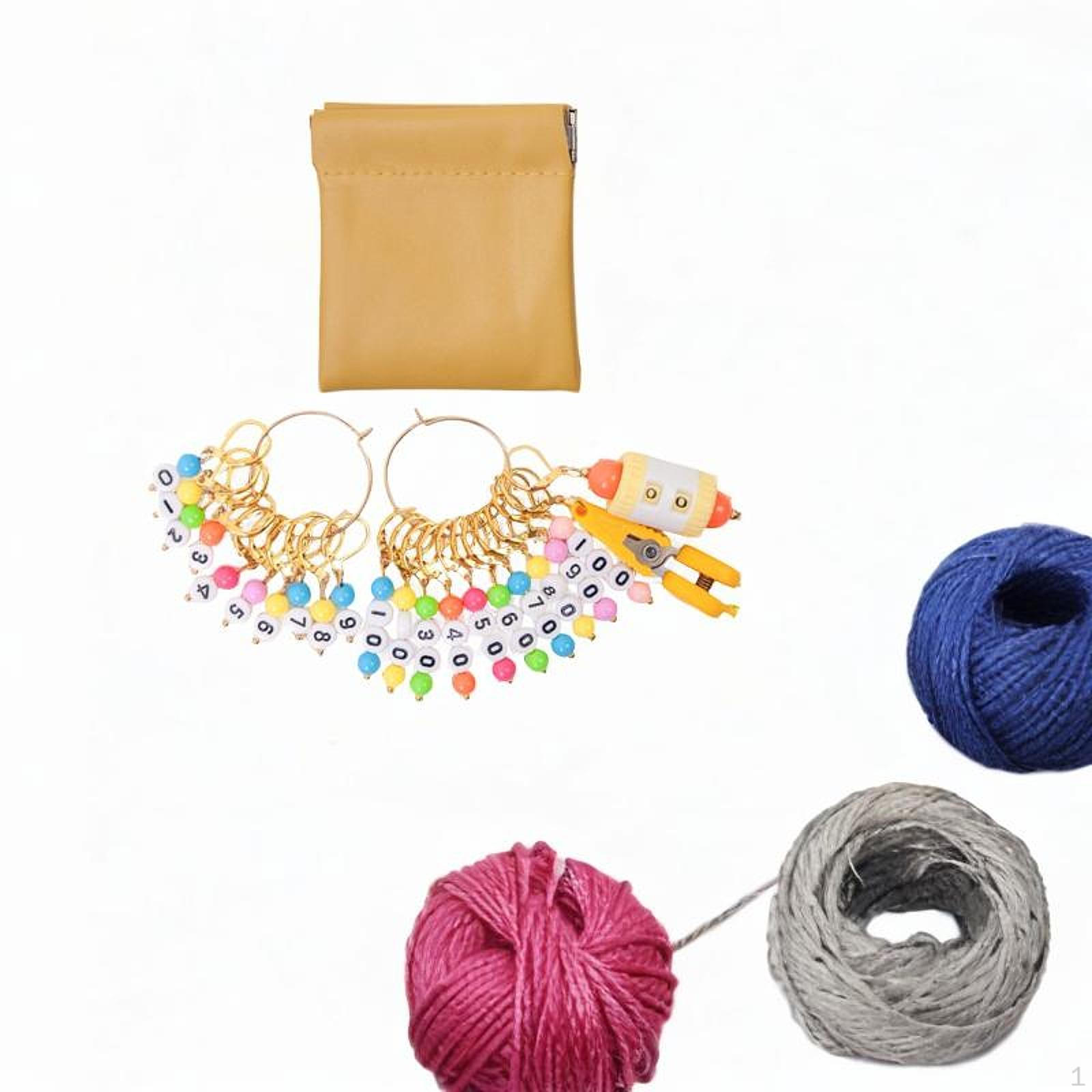 

Crochet Marker with Counter for Handmade Projects And Supplies золотий