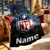 Custom Name Personalized NFL Print Blanket, Home Decor, Bedroom, Sofa, Camping, Couch, Gifts for Birthday Christmas