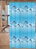 Dolphin PEVA Shower Curtain Thickened Animal  Stainless Steel Buttonhole Waterproof Mildew Proof Translucent Shower Curtain