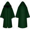 Medieval Wizard Hooded Cloak: Five Colors, Long Sleeve Cape, Halloween Grim Reaper Costume