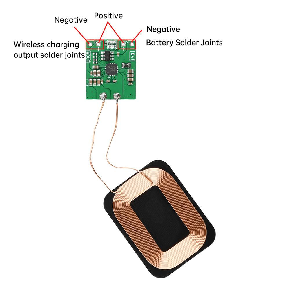 5W Wireless Charging Module PCBA Module Compatible 3.7V~4.2V Lithium Battery Retrofit Mobile Power DIY Wireless Charger